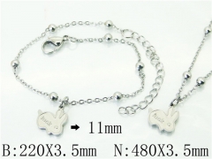 Wholesale Stainless Steel Bracelets & Necklaces Sets - HY91S1431HYY