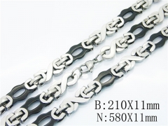 Wholesale Stainless Steel Bracelets & Necklaces Sets - HY55S0611IIY