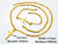 Wholesale Stainless Steel Bracelets & Necklaces Sets - HY40S0195HHG