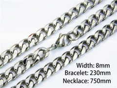 Wholesale Stainless Steel Bracelets & Necklaces Sets - HY40S0154IOZ