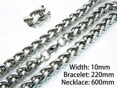 Wholesale Stainless Steel Bracelets & Necklaces Sets - HY40S0184IIX