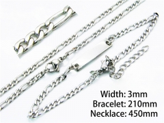 Wholesale Stainless Steel Bracelets & Necklaces Sets - HY70S0064LZ