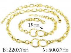 Wholesale Stainless Steel Bracelets & Necklaces Sets - HY06S1026HPU