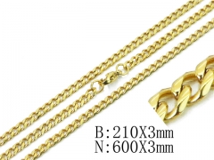 Wholesale Stainless Steel Bracelets & Necklaces Sets - HY40S0349HIL