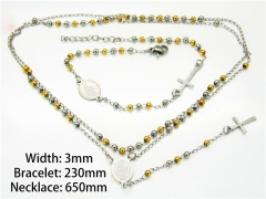 Wholesale Stainless Steel Bracelets & Necklaces Sets - HY40S0257HIL