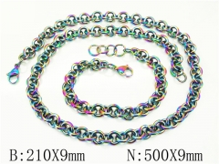Wholesale Stainless Steel Bracelets & Necklaces Sets - HY70S0531HOE