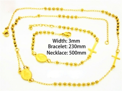 Wholesale Stainless Steel Bracelets & Necklaces Sets - HY40S0266HI5