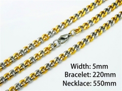 Wholesale Stainless Steel Bracelets & Necklaces Sets - HY40S0028H10
