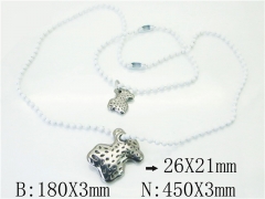 Wholesale Stainless Steel Bracelets & Necklaces Sets - HY21S0287IJQ