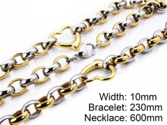 Wholesale Stainless Steel Bracelets & Necklaces Sets - HY39S0252J00