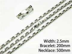 Wholesale Stainless Steel Bracelets & Necklaces Sets - HY40S0244MV