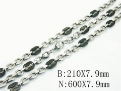 Wholesale Stainless Steel Bracelets & Necklaces Sets - HY55S0889IQQ