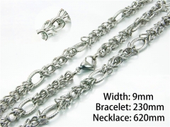 Wholesale Stainless Steel Bracelets & Necklaces Sets - HY40S0232ILD