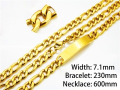Wholesale Stainless Steel Bracelets & Necklaces Sets - HY40S0173HJZ