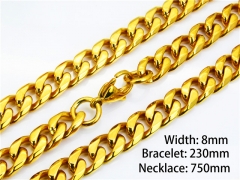 Wholesale Stainless Steel Bracelets & Necklaces Sets - HY40S0156JMZ