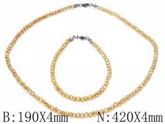 Wholesale Stainless Steel Bracelets & Necklaces Sets - HY70S0010P0