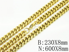 Wholesale Stainless Steel Bracelets & Necklaces Sets - HY73S0119JJX