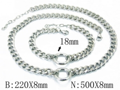 Wholesale Stainless Steel Bracelets & Necklaces Sets - HY06S1021HKF