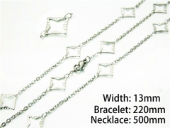 Wholesale Stainless Steel Bracelets & Necklaces Sets - HY40S0225ME
