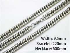 Wholesale Stainless Steel Bracelets & Necklaces Sets - HY40S0022I60