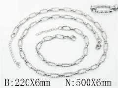 Wholesale Stainless Steel Bracelets & Necklaces Sets - HY70S0609H3L