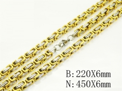 Wholesale Stainless Steel Bracelets & Necklaces Sets - HY62S0520IRR