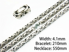 Wholesale Stainless Steel Bracelets & Necklaces Sets - HY54S0428HNB