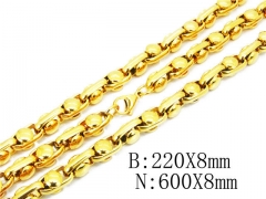Wholesale Stainless Steel Bracelets & Necklaces Sets - HY62N0300KRR