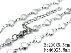 Wholesale Stainless Steel Bracelets & Necklaces Sets - HY70S0034MZ