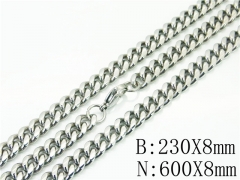 Wholesale Stainless Steel Bracelets & Necklaces Sets - HY73S0118IQQ