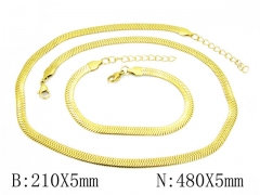Wholesale Stainless Steel Bracelets & Necklaces Sets - HY70S0504HML