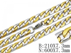 Wholesale Stainless Steel Bracelets & Necklaces Sets - HY40S0049H70