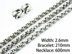 Wholesale Stainless Steel Bracelets & Necklaces Sets - HY54S0427HOB