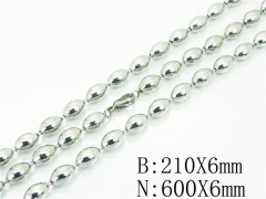 Wholesale Stainless Steel Bracelets & Necklaces Sets - HY53S0003HKL