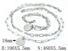 Wholesale Stainless Steel Bracelets & Necklaces Sets - HY40S0323IKL