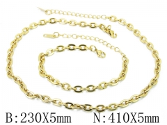 Wholesale Stainless Steel Bracelets & Necklaces Sets - HY40S0418PL