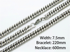 Wholesale Stainless Steel Bracelets & Necklaces Sets - HY40S0021H90