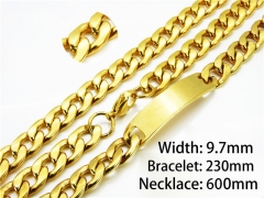 Wholesale Stainless Steel Bracelets & Necklaces Sets - HY40S0172HOZ