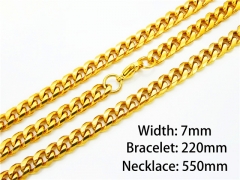 Wholesale Stainless Steel Bracelets & Necklaces Sets - HY40S0033H70