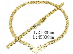 Wholesale Stainless Steel Bracelets & Necklaces Sets - HH01N063