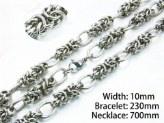 Wholesale Stainless Steel Bracelets & Necklaces Sets - HY40S0239JLC