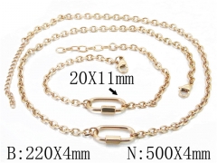 Wholesale Stainless Steel Bracelets & Necklaces Sets - HY06S1034IHE