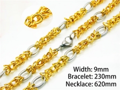 Wholesale Stainless Steel Bracelets & Necklaces Sets - HY40S0234JHS
