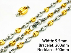 Wholesale Stainless Steel Bracelets & Necklaces Sets - HY40S0243HHL