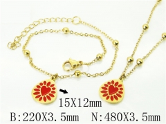 Wholesale Stainless Steel Bracelets & Necklaces Sets - HY91S1441HIC