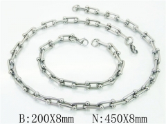 Wholesale Stainless Steel Bracelets & Necklaces Sets - HY62S0317ILE