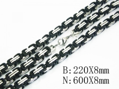 Wholesale Stainless Steel Bracelets & Necklaces Sets - HY40S0566ILE