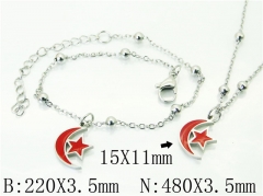 Wholesale Stainless Steel Bracelets & Necklaces Sets - HY91S1430HUU