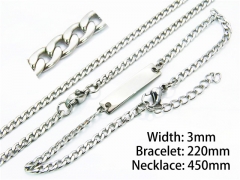 Wholesale Stainless Steel Bracelets & Necklaces Sets - HY70S0066LZ