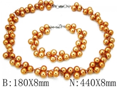 Wholesale Stainless Steel Bracelets & Necklaces Sets - HY70S0012H10